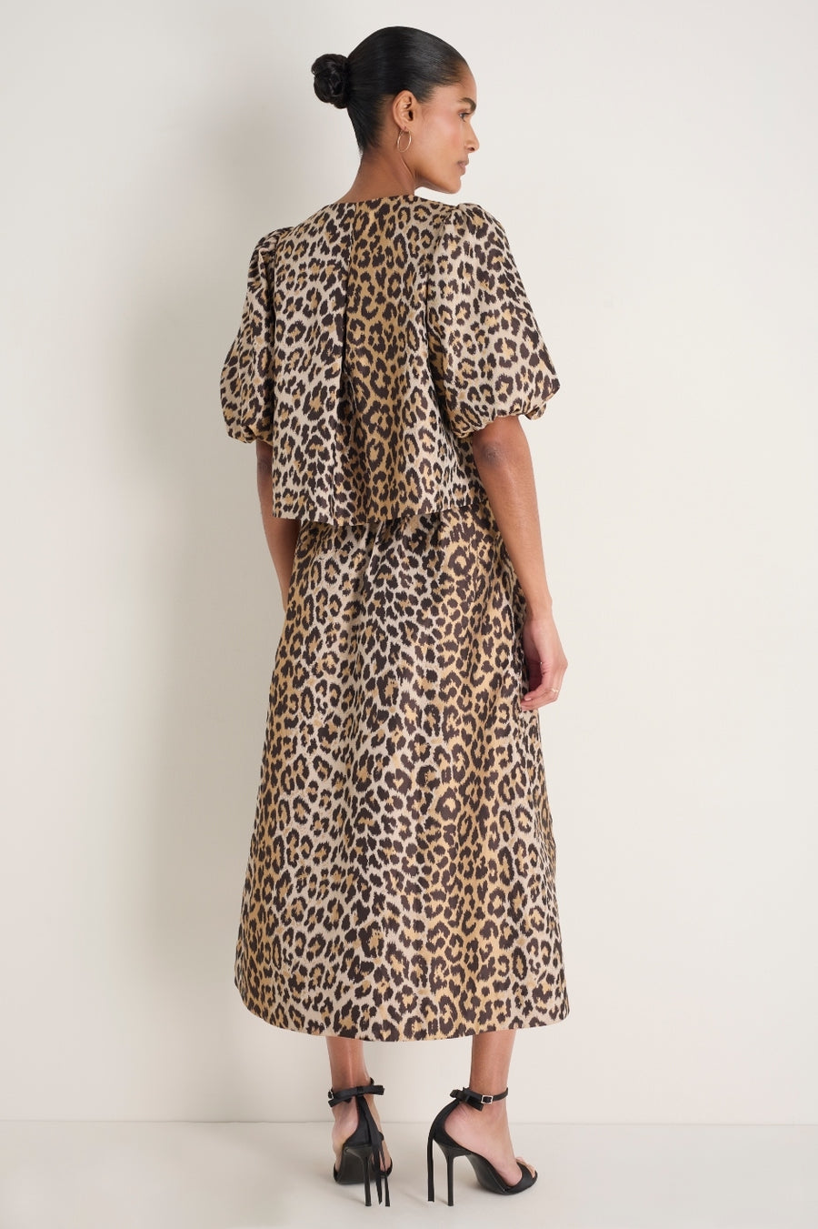 Coral Skirt - Leopard Jacquard