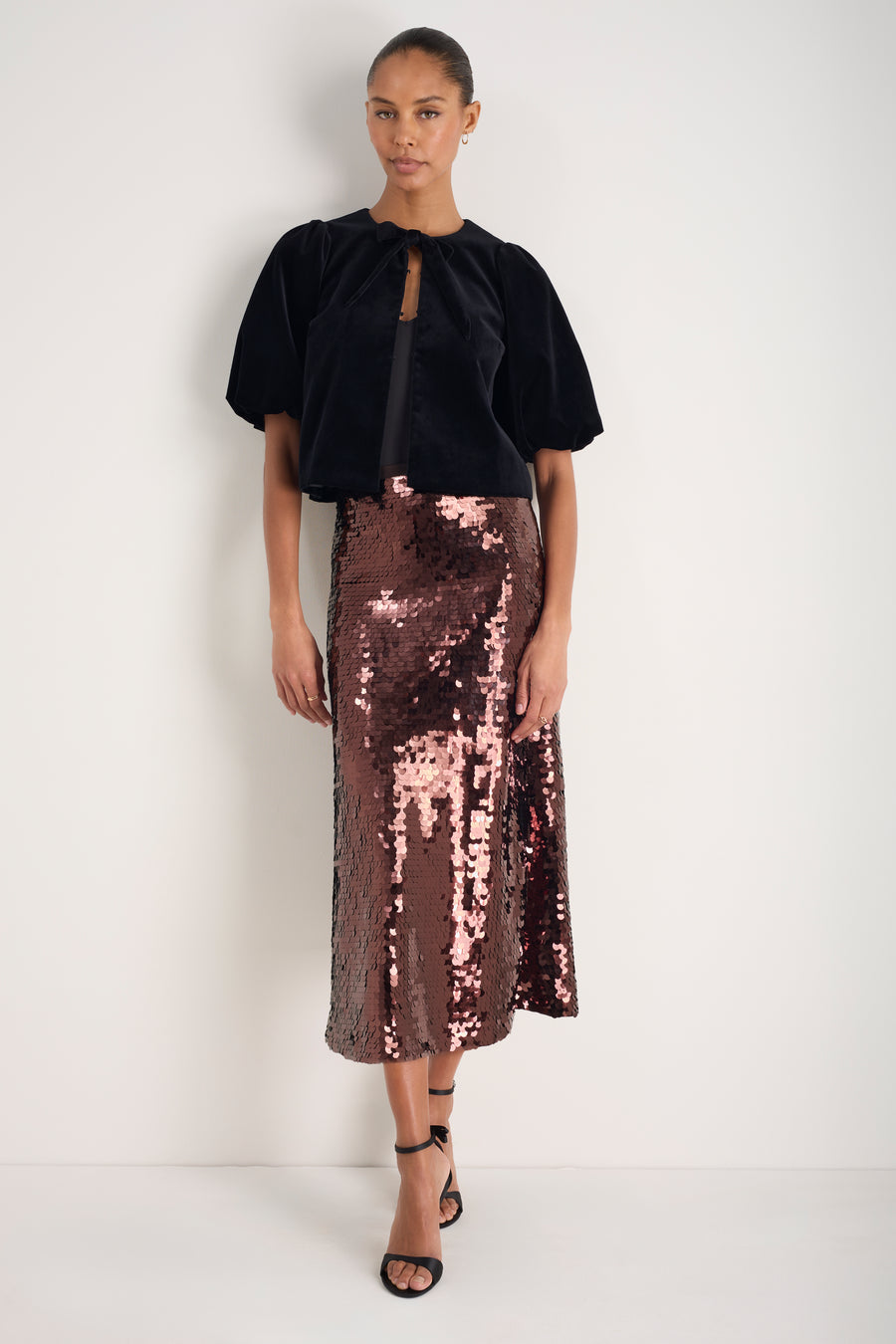 Coral Top - Black Velvet