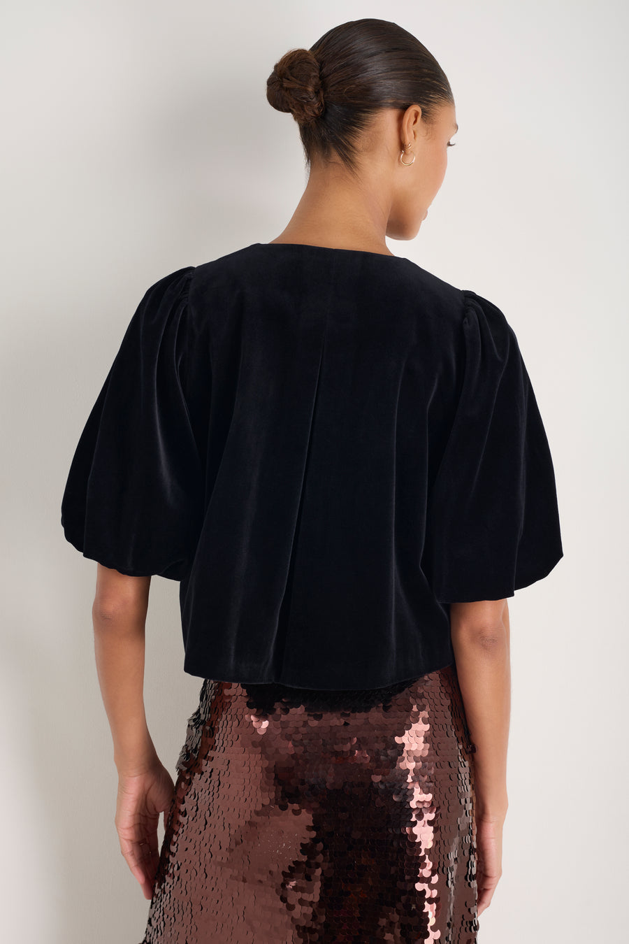 Coral Top - Black Velvet
