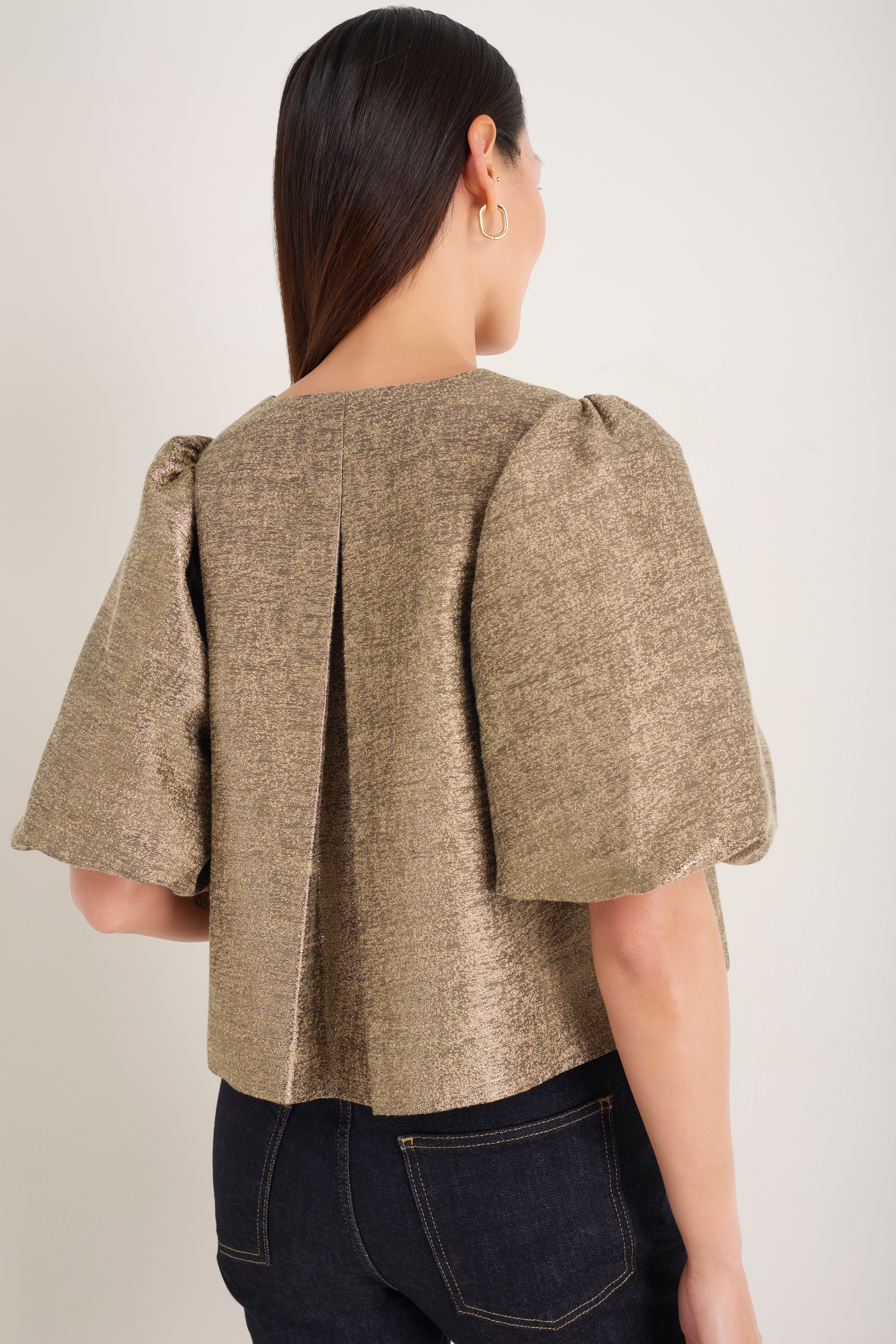 Coral Top - Gold Sparkle