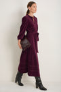 Pia Cord Velour Dress - Deep Fig