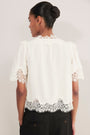 Cosette Lace Trim Blouse - Ivory