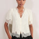 Cosette Lace Trim Blouse - Ivory