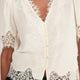 Cosette Lace Trim Blouse - Ivory