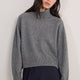 Luna Curved Hem Jumper - Grey Melange
