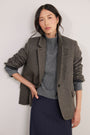 Luna Curved Hem Jumper - Grey Melange