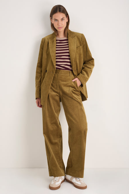 DB X Wyse Cord Blazer - Dark Chartreuse