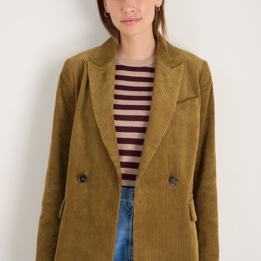 DB X Wyse Cord Blazer - Dark Chartreuse