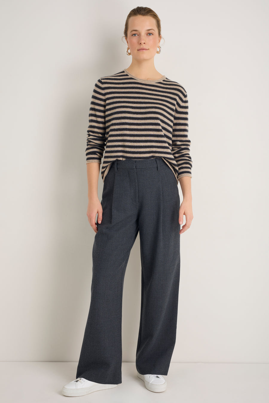 DB x WYSE Wool Blend Pleated Trouser - Charcoal Grey