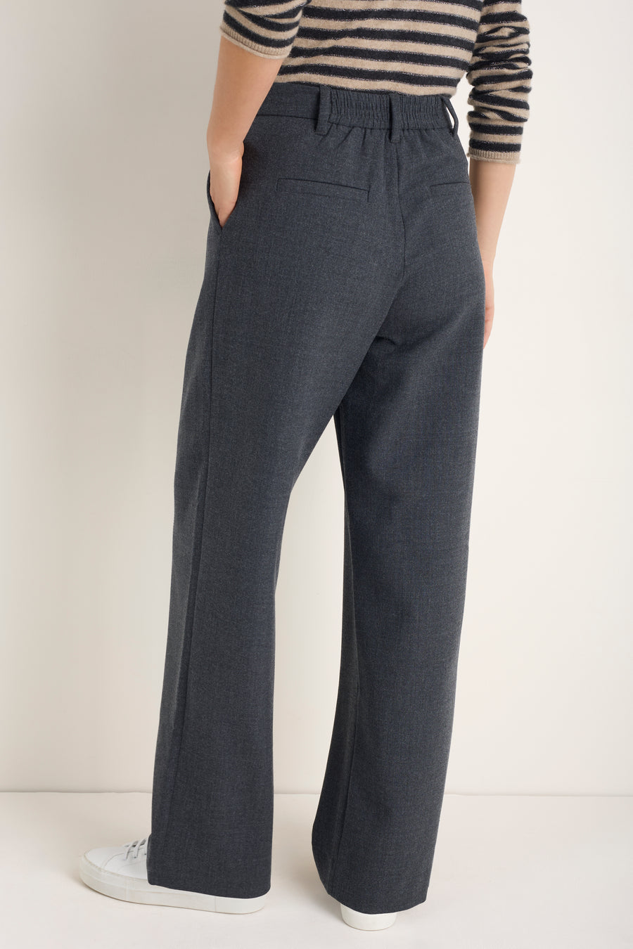 DB x WYSE Wool Blend Pleated Trouser - Charcoal Grey