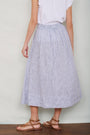 DB X Wyse Linen Skirt - Ivory/Blue Stripe