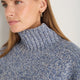 DB x WYSE Chunky Funnel Neck Jumper - Blue Mouline