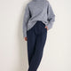 DB x WYSE Chunky Funnel Neck Jumper - Blue Mouline