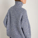 DB x WYSE Chunky Funnel Neck Jumper - Blue Mouline