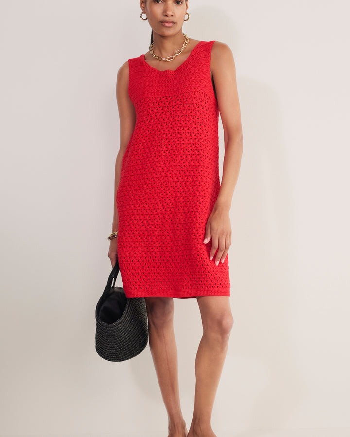 DB x WYSE Crochet Dress - Red