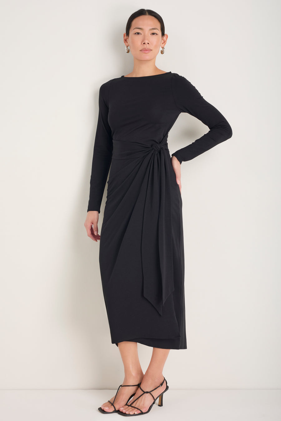 DB x WYSE Wrap Dress - Black