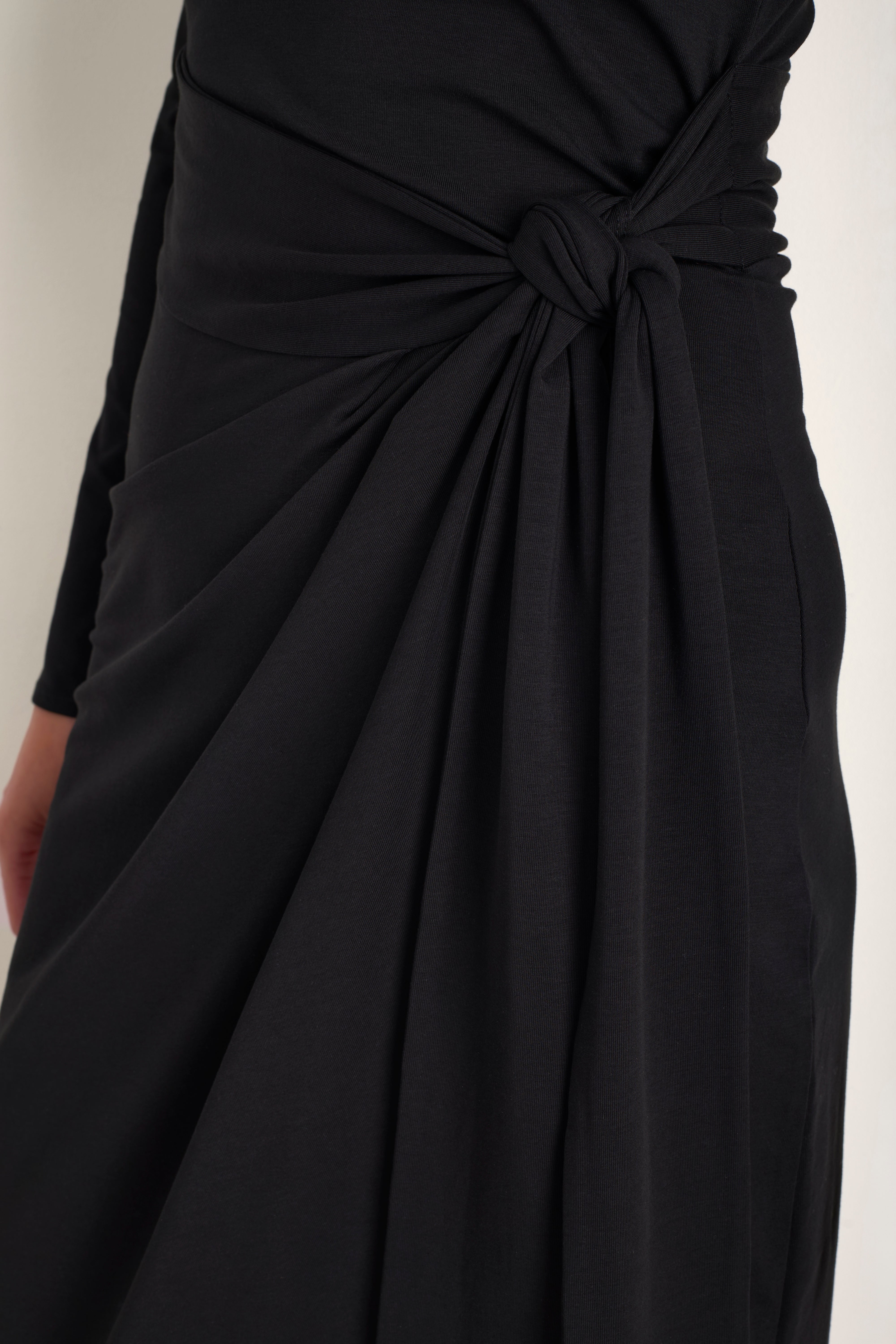 DB x WYSE Wrap Dress - Black