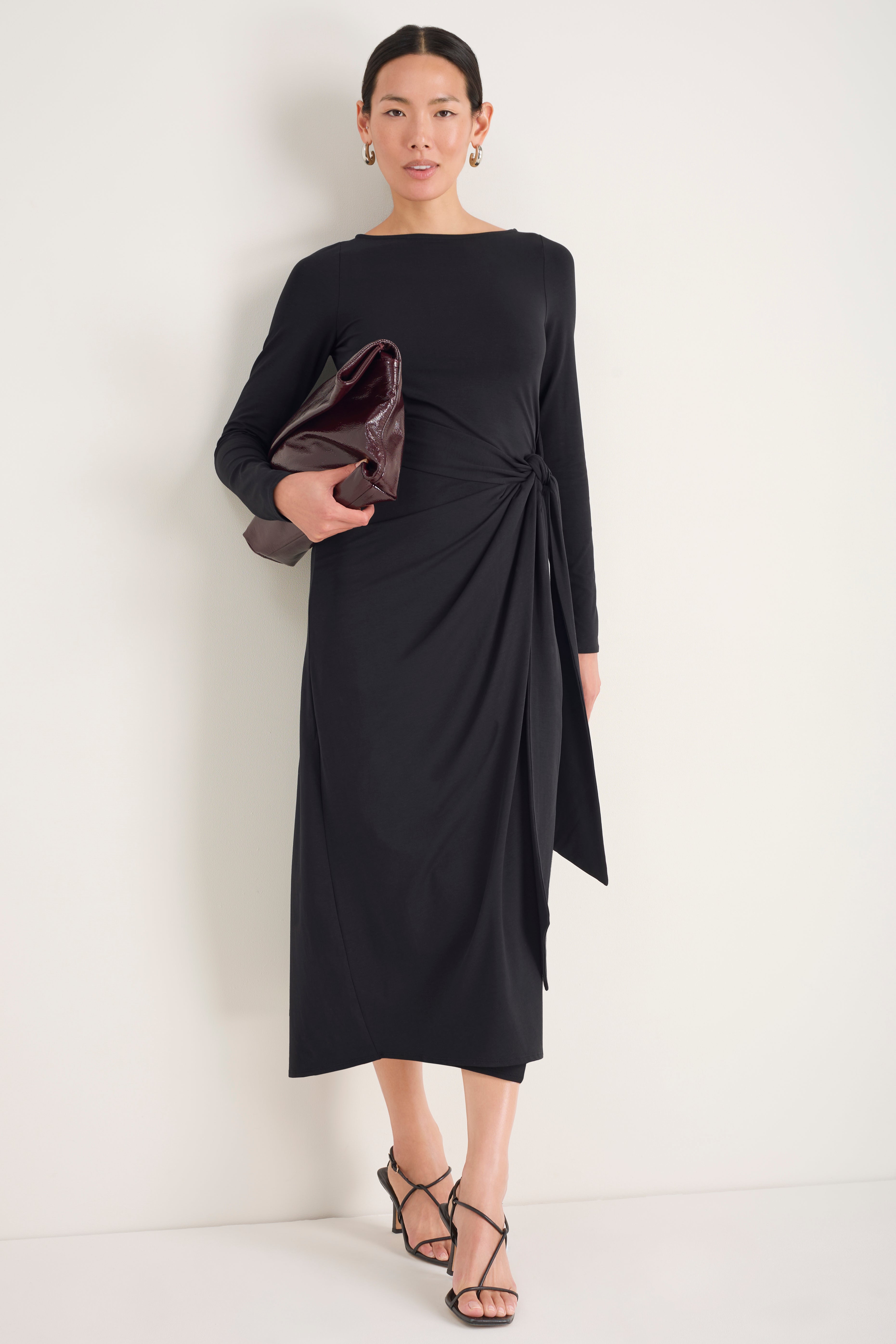 DB x WYSE Wrap Dress - Black