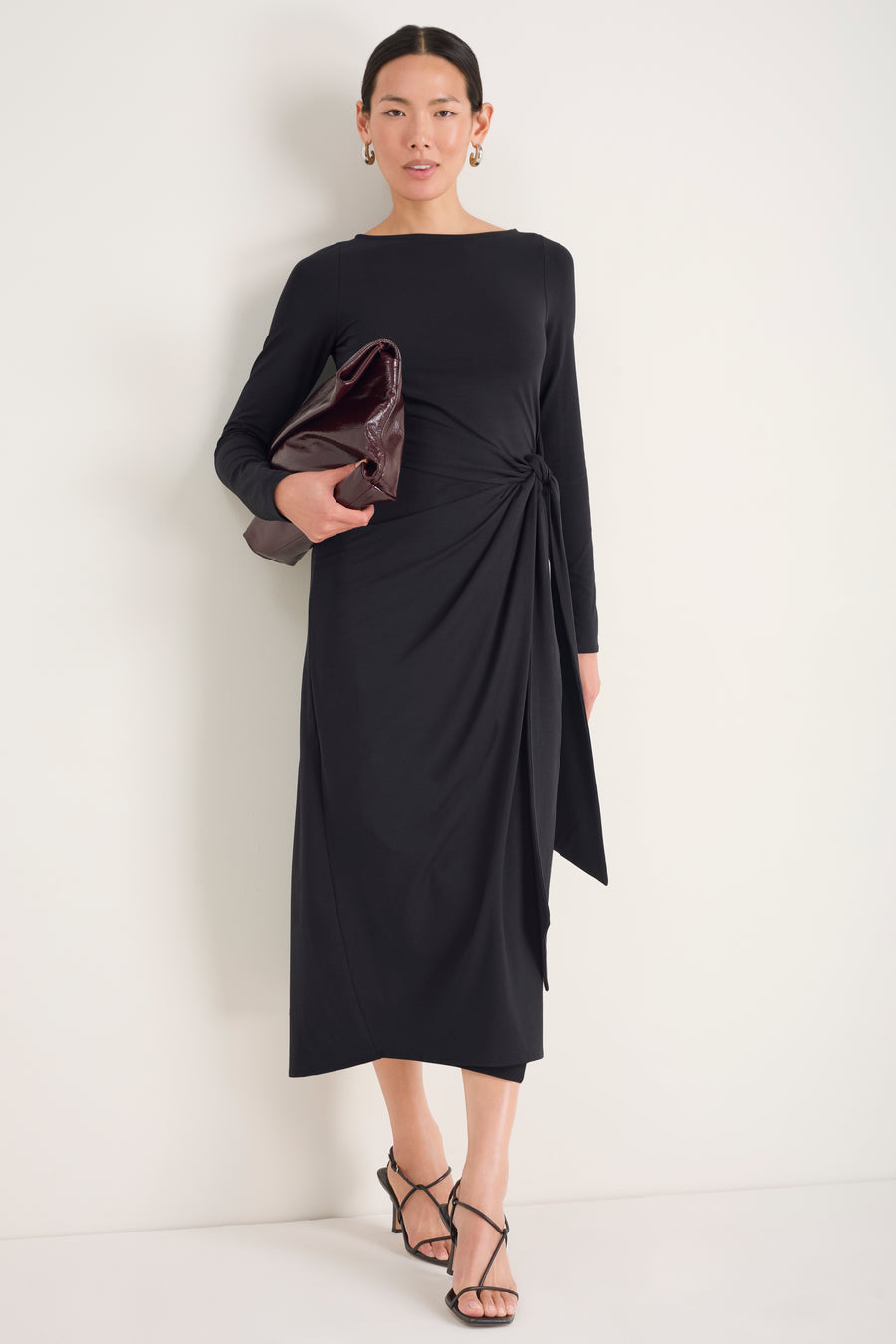 DB x WYSE Wrap Dress - Black