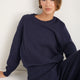Daphne Knitted Travel Sweat - Midnight