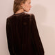 Daphne Silk Velvet Blouse - Chocolate
