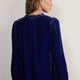 Daphne Silk Velvet Blouse - Maritime Blue