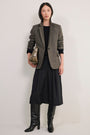 Darcy Blazer - Chocolate Herringbone