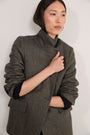 Darcy Blazer - Chocolate Herringbone