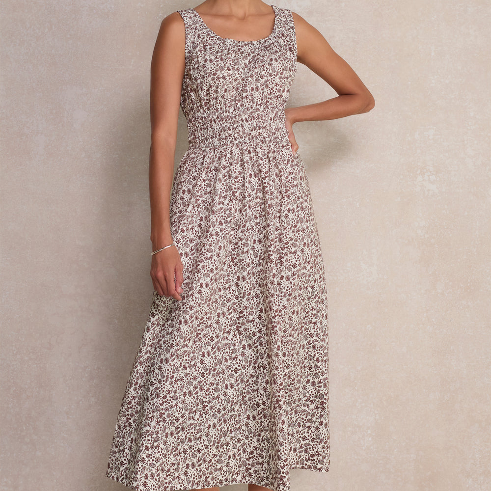 Delilah Dress - Chocolate Daisy Floral