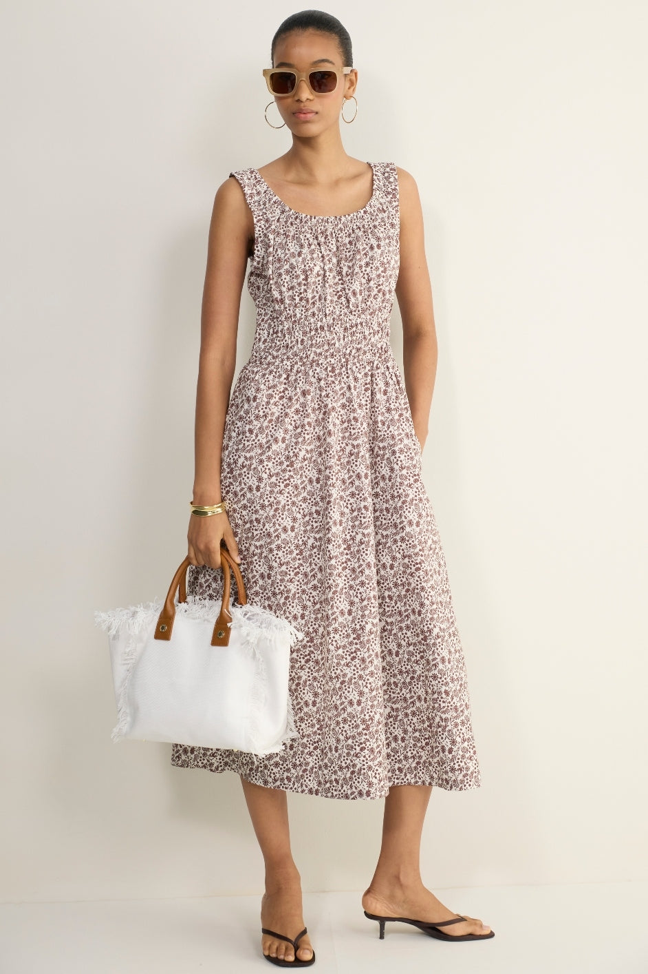 Delilah Dress - Chocolate Daisy Floral