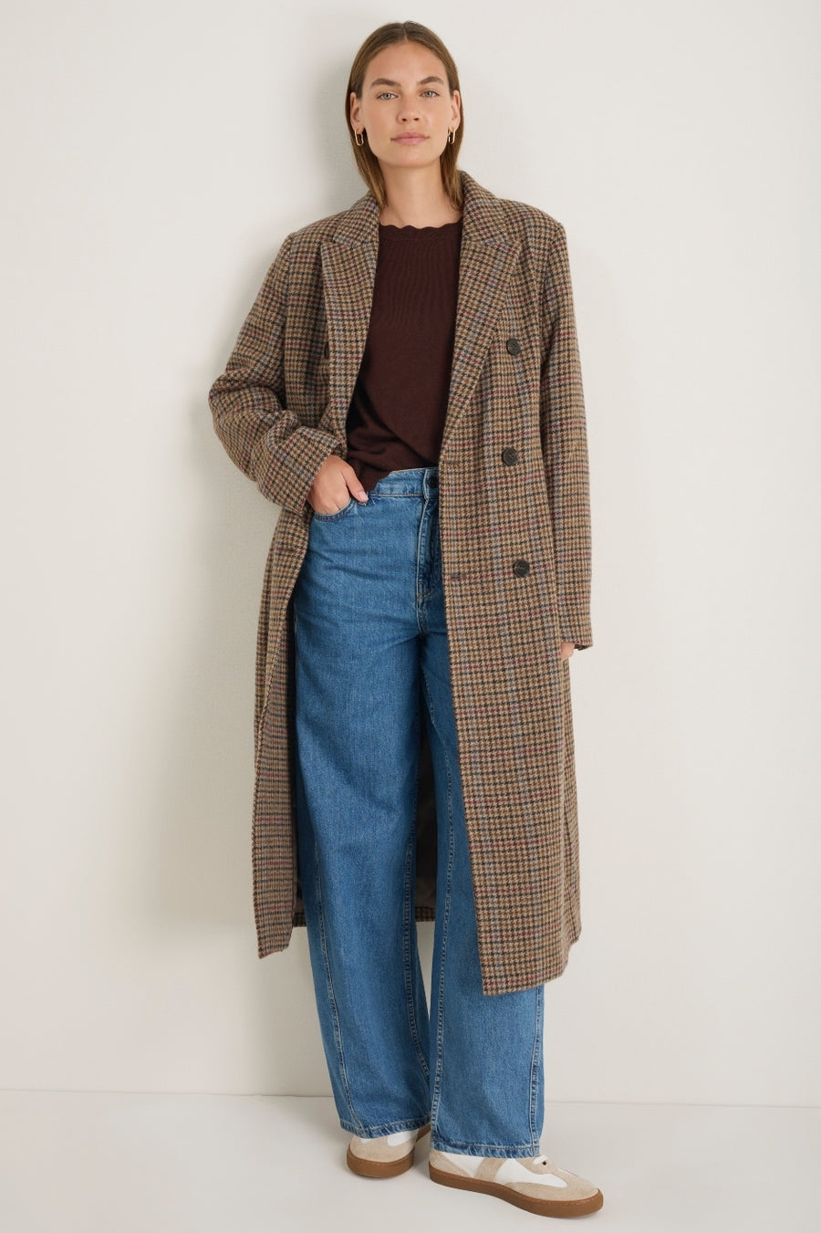 Dorothea Coat - Brown Check