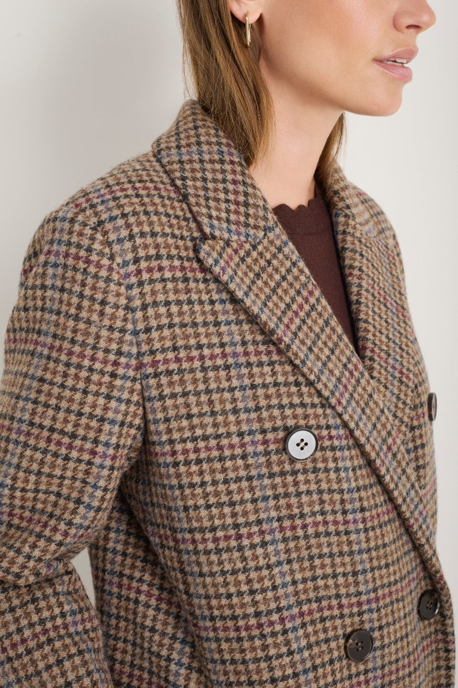 Dorothea Coat - Brown Check
