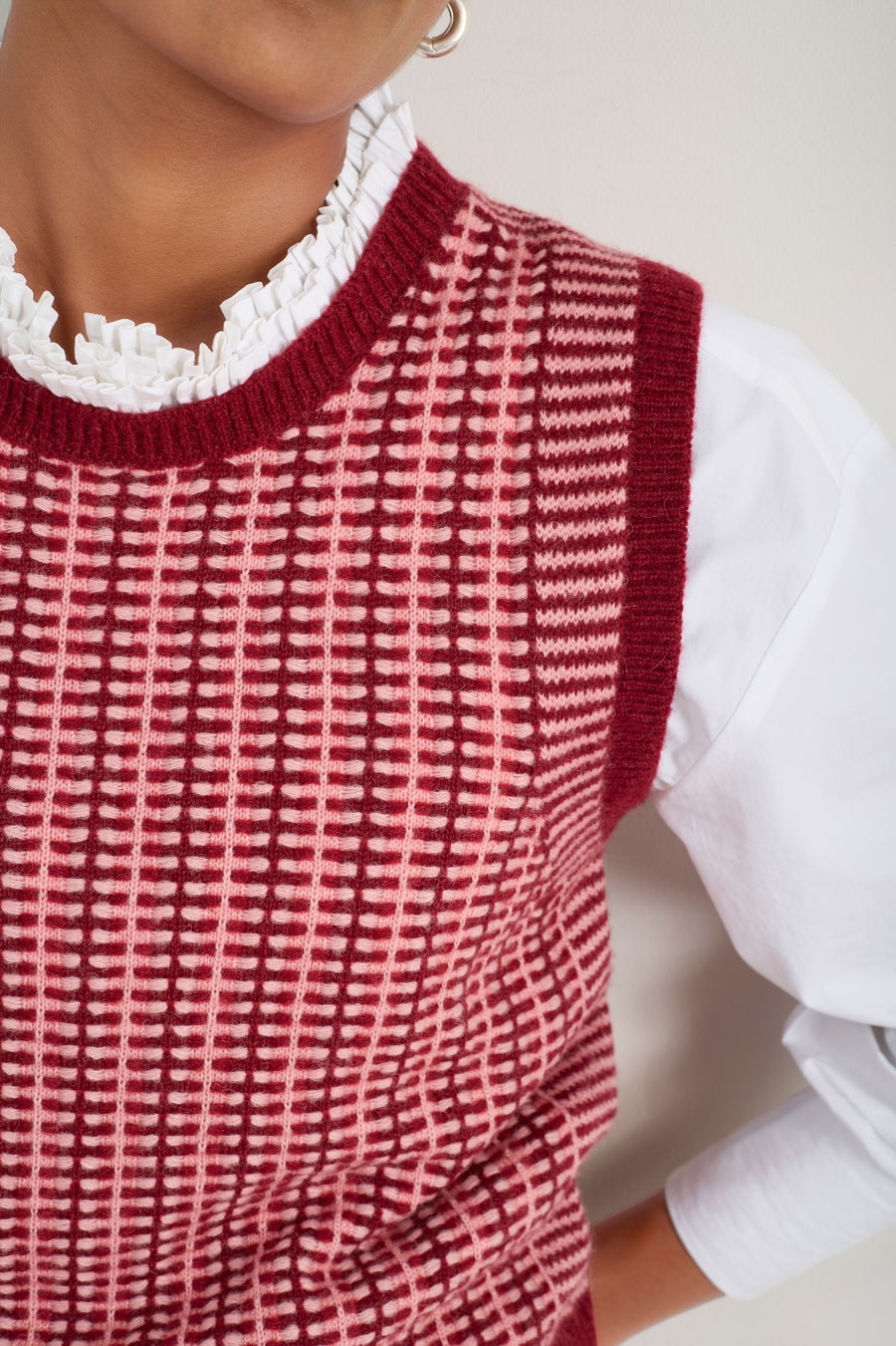 Drew Stitch Tank - Merlot/Dusty Rose