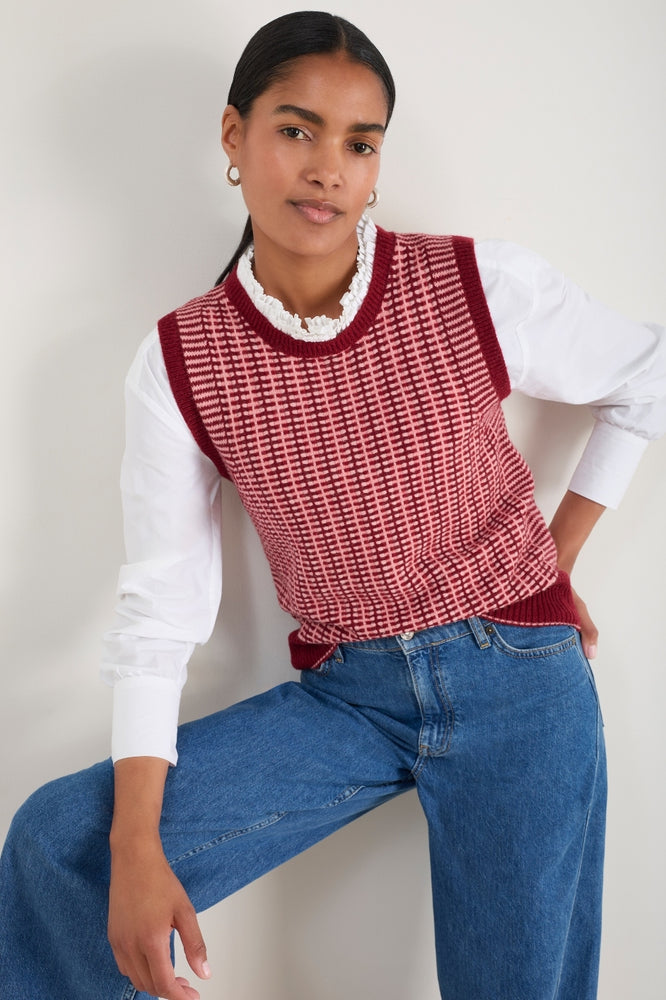 Drew Stitch Tank - Merlot/Dusty Rose