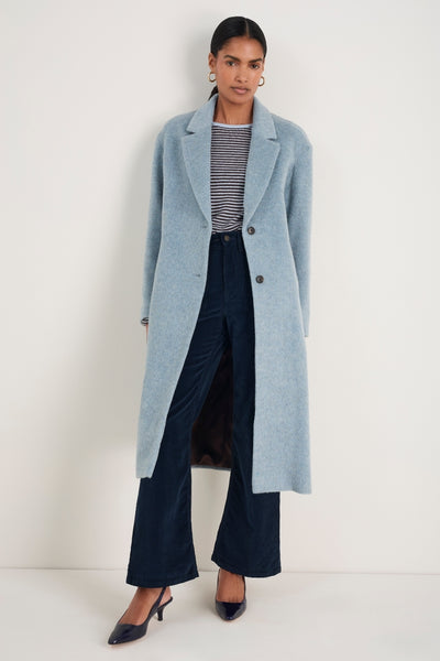 Dylan Drawn Cloth Coat - Blue