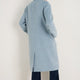 Dylan Drawn Cloth Coat - Blue