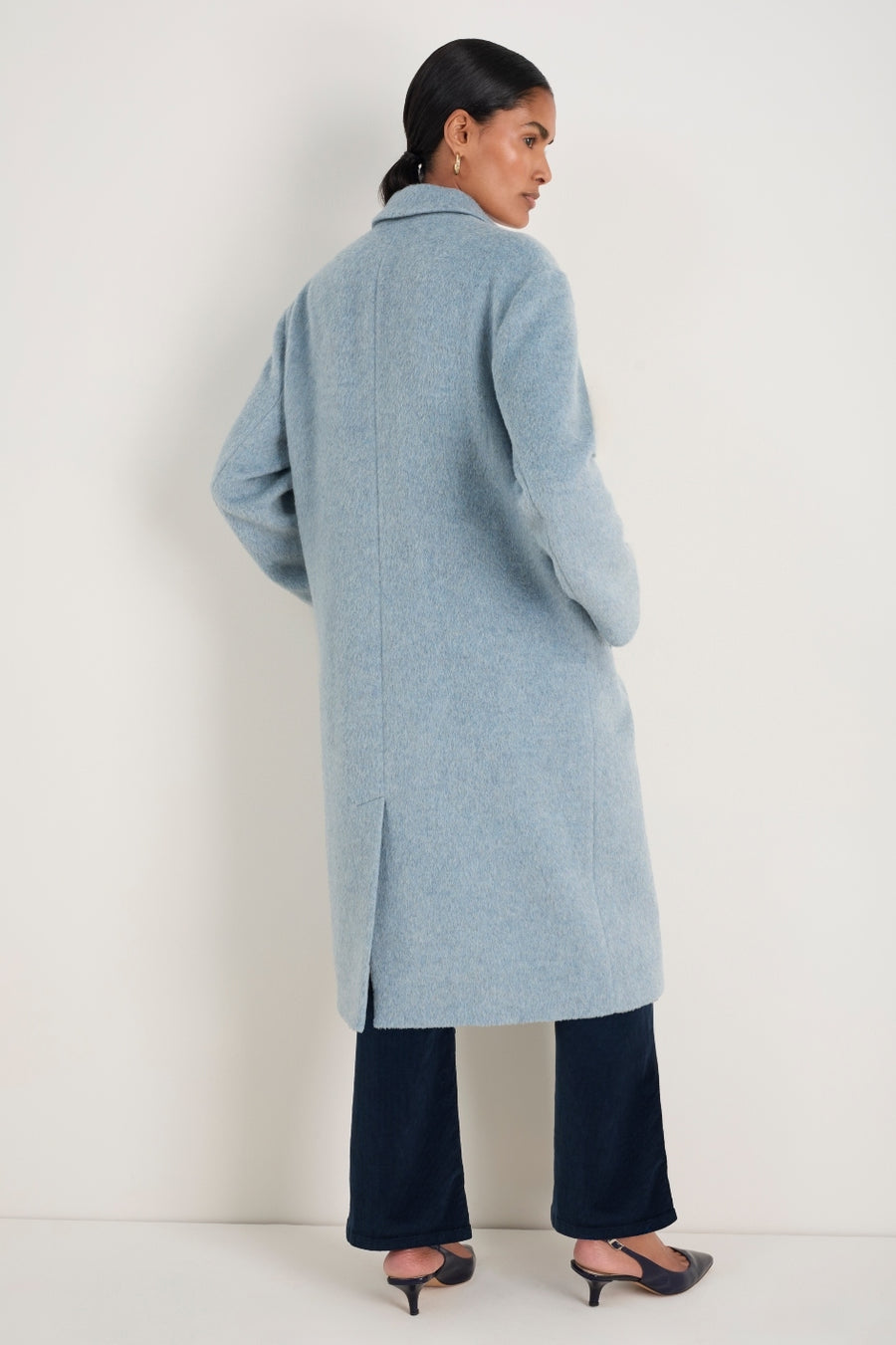 Dylan Drawn Cloth Coat - Blue