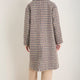 Dylan Wool Blend Coat - Sand/Brown Check