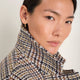 Dylan Wool Blend Coat - Sand/Brown Check