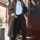 Addie Check Trench Coat - Beige/Chocolate Check
