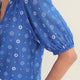 Edie Blouse - Soft Cobalt Shibori