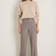 Eleanor Wool Blend Trousers - Cocoa/Blue Check