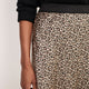Ella Silk Lace Trim Skirt - Leopard