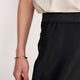 Ella Silk Lace Trim Skirt - Black