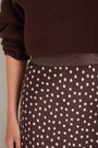 Ella Silk Skirt - Cocoa Spot