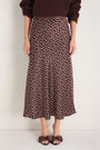 Ella Silk Skirt - Cocoa Spot