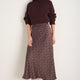 Ella Silk Skirt - Cocoa Spot