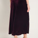 Ella Silk Velvet Skirt - Deep Fig