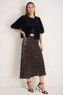 Ella Silk Velvet Skirt - Leopard
