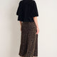 Ella Silk Velvet Skirt - Leopard